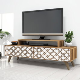 Hanah Home Soporte para TV City - Nogal, Blanco